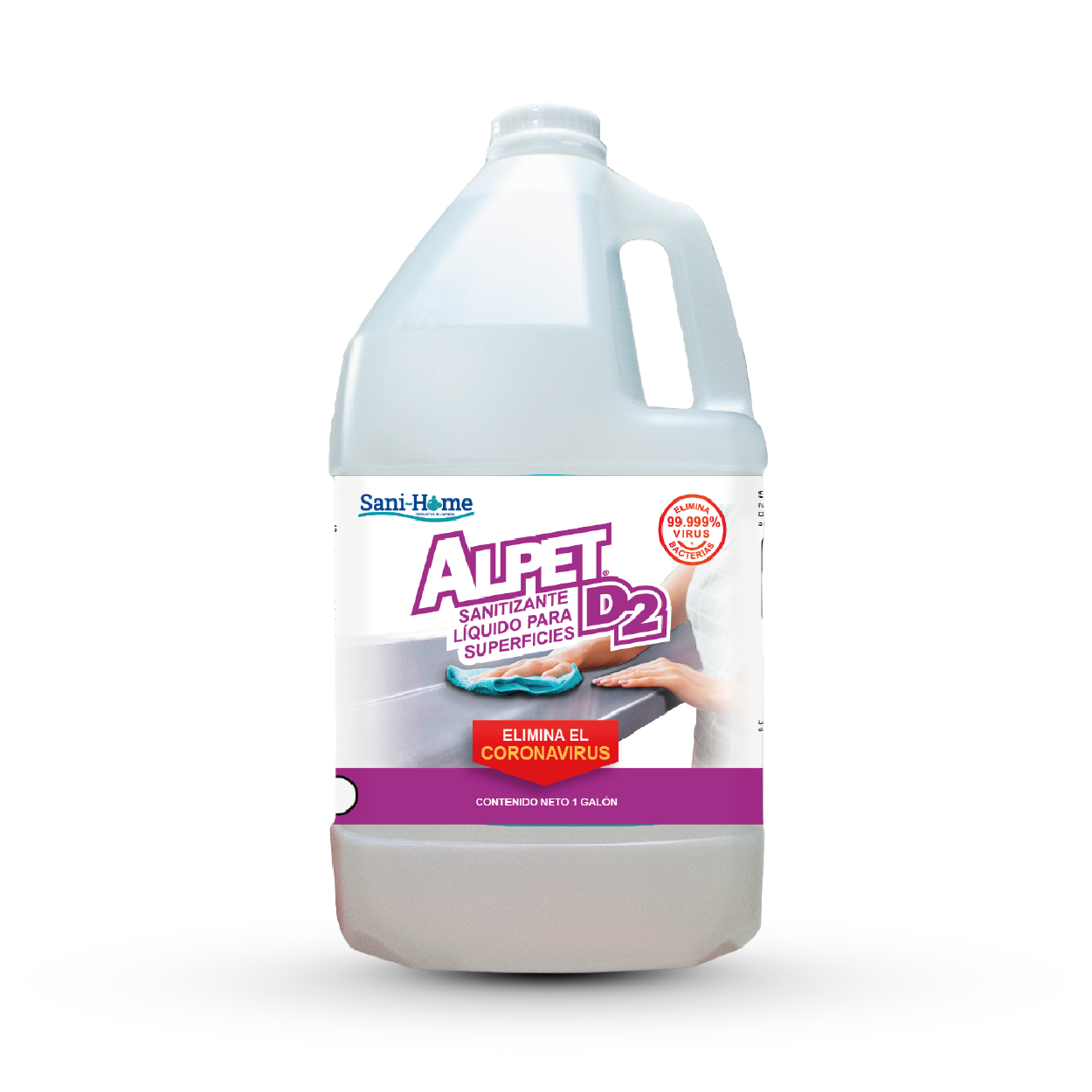 Sanitizante de superficies base alcohol