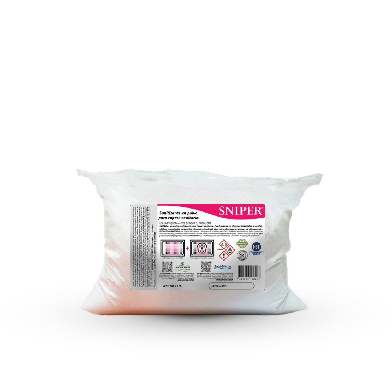 Sanitizante en polvo para tapete sanitario